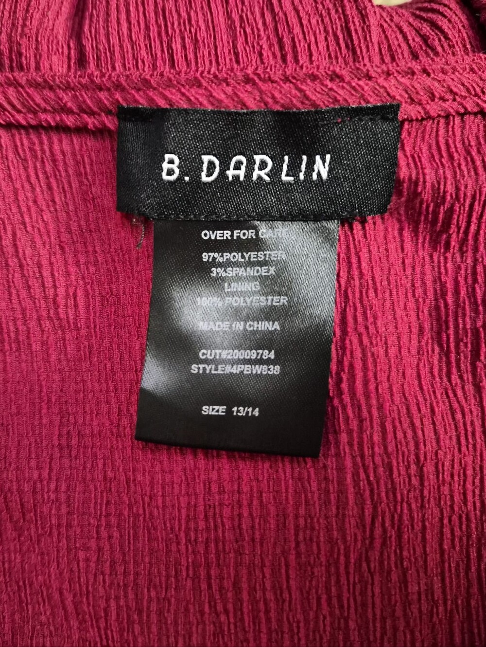 The dress is like a size M—a full L.
